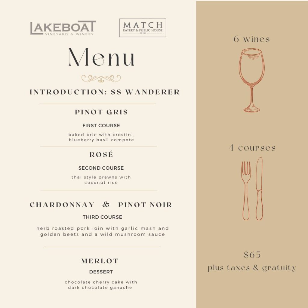 Wine Paired Diner at the Match Eatery