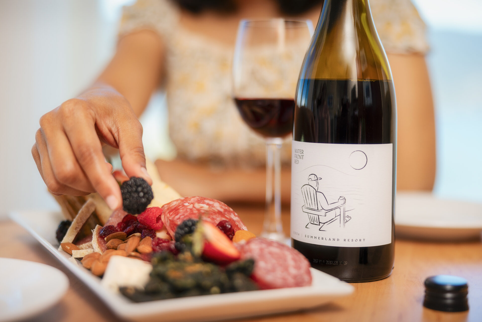 The summerland wine getaway features the resort's signature private label resort wine and charcuterie at Summerland Waterfront Resort & Spa